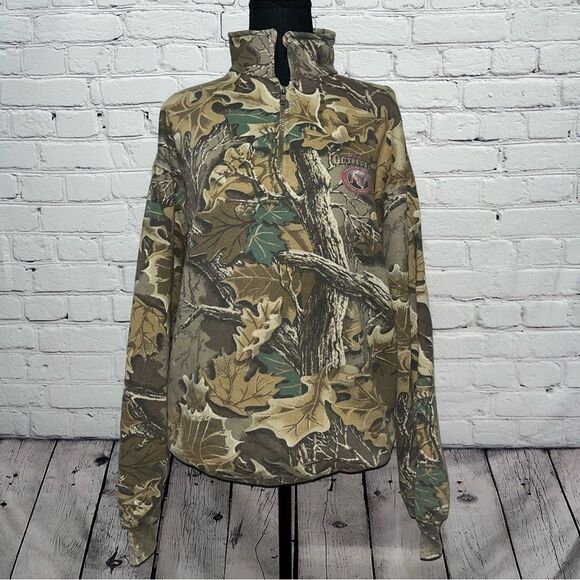 Vintage 90s Camo Trophy Buck Dixie Outfitters Sweatshirt Size Large - Picture 12 of 16